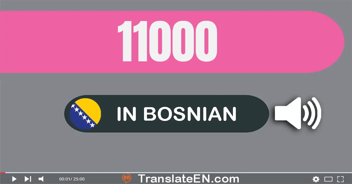 Write 11000 in Bosnian Words: jedenaest hiljada