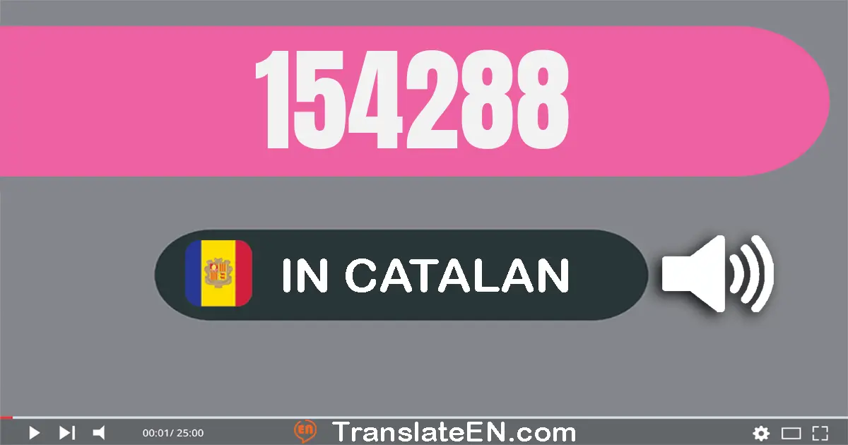 Write 154288 in Catalan Words: cent-cinquanta-quatre mil dos-cent vuitanta-vuit