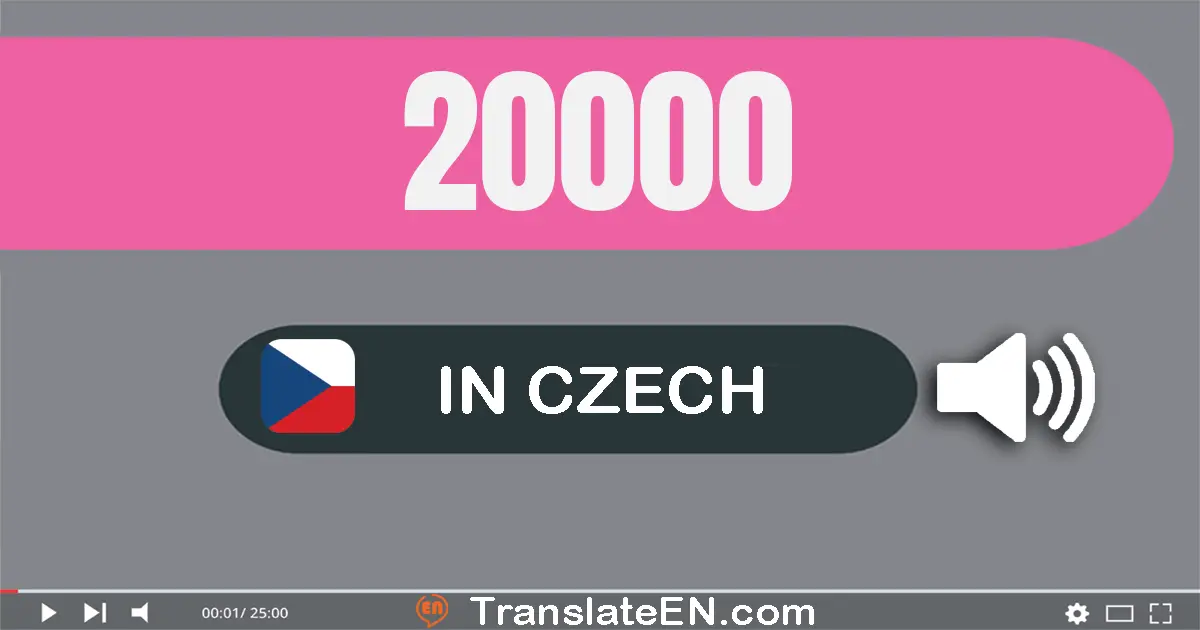 Write 20000 in Czech Words: dvacet tisíc