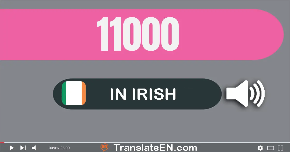Write 11000 in Irish Words: aon mhíle dhéag