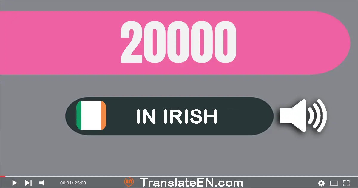 Write 20000 in Irish Words: fiche míle