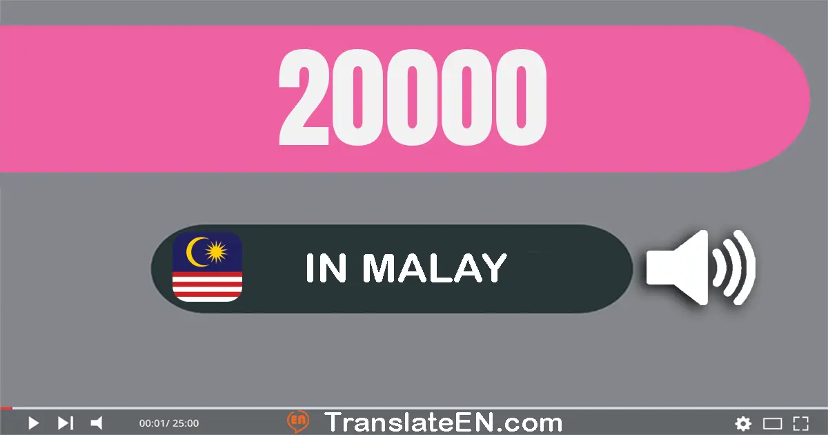 Write 20000 in Malay Words: dua puluh ribu