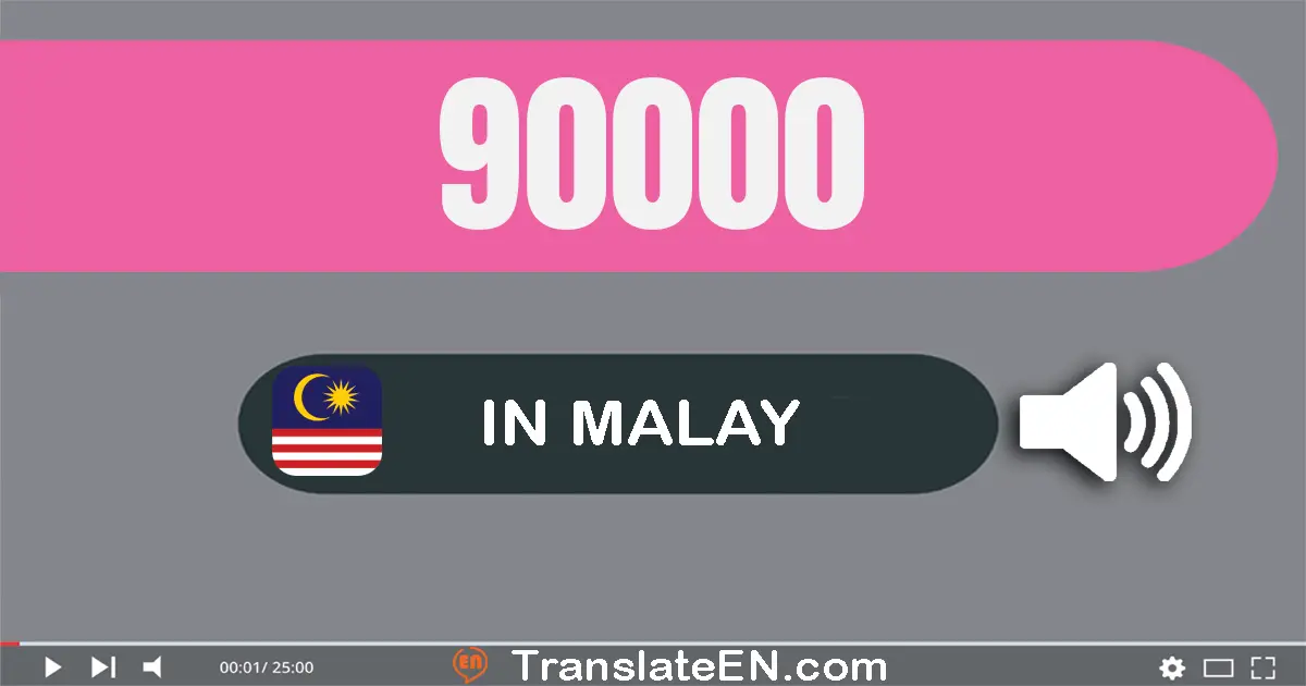 Write 90000 in Malay Words: sembilan puluh ribu