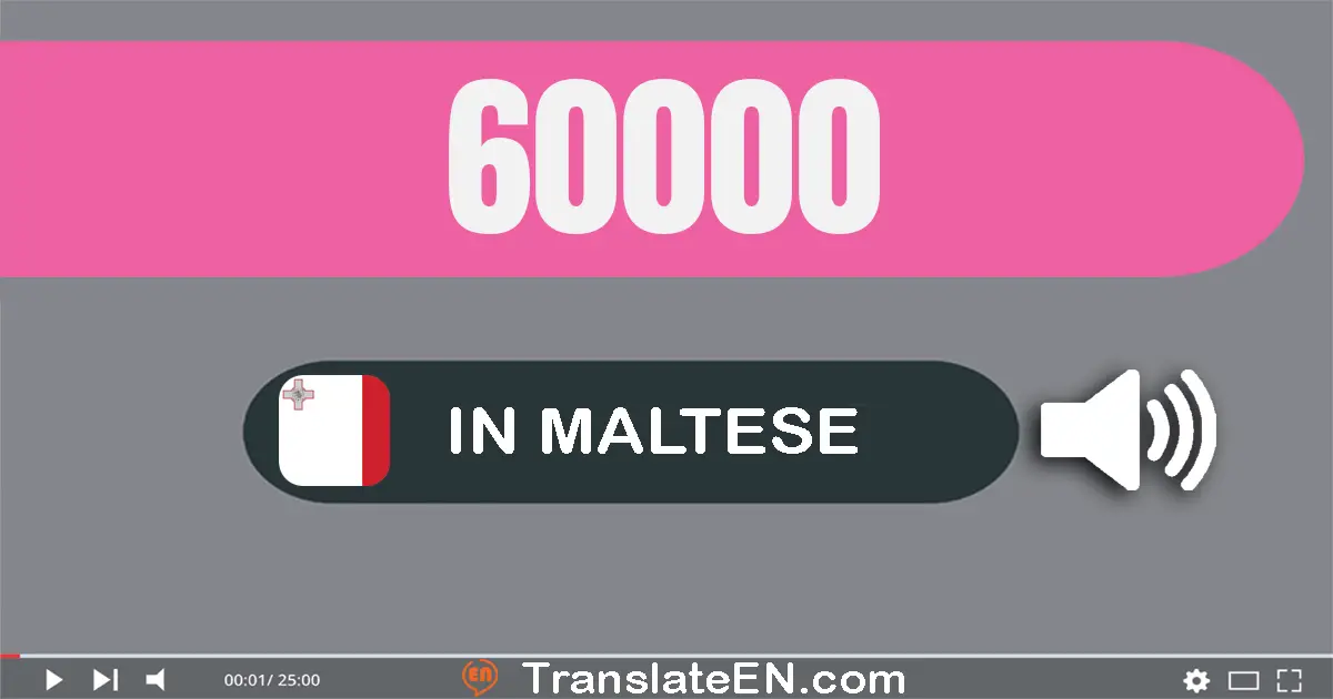 Write 60000 in Maltese Words: sittin elf