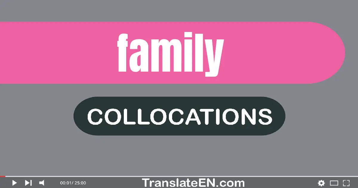Collocations With "FAMILY" in English