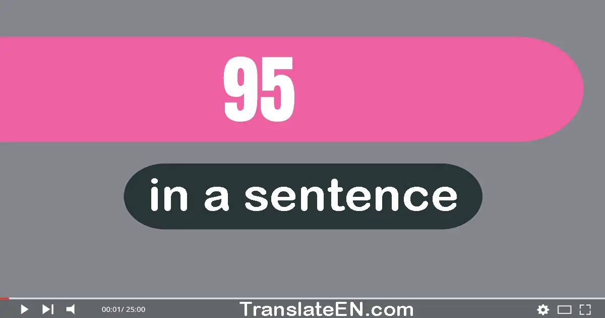 Use "95" in a sentence | "95" sentence examples
