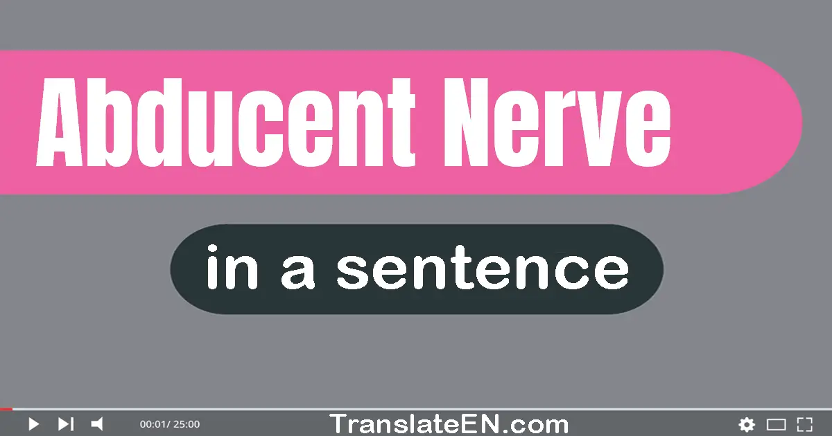 Use "abducent nerve" in a sentence | "abducent nerve" sentence examples