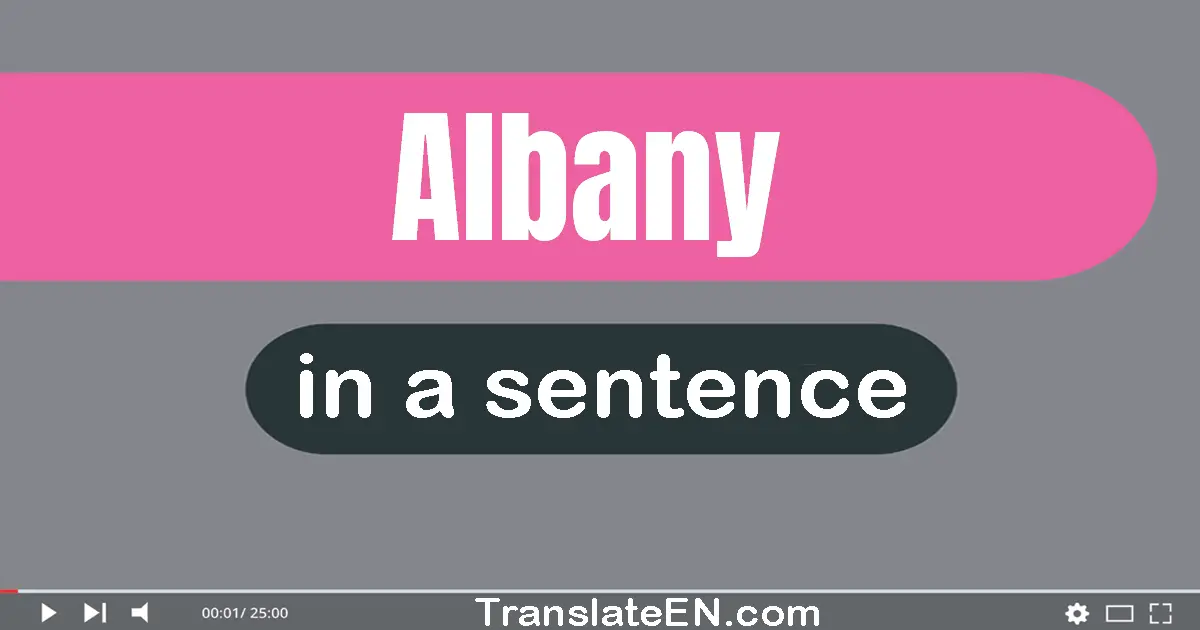 Use "albany" in a sentence | "albany" sentence examples