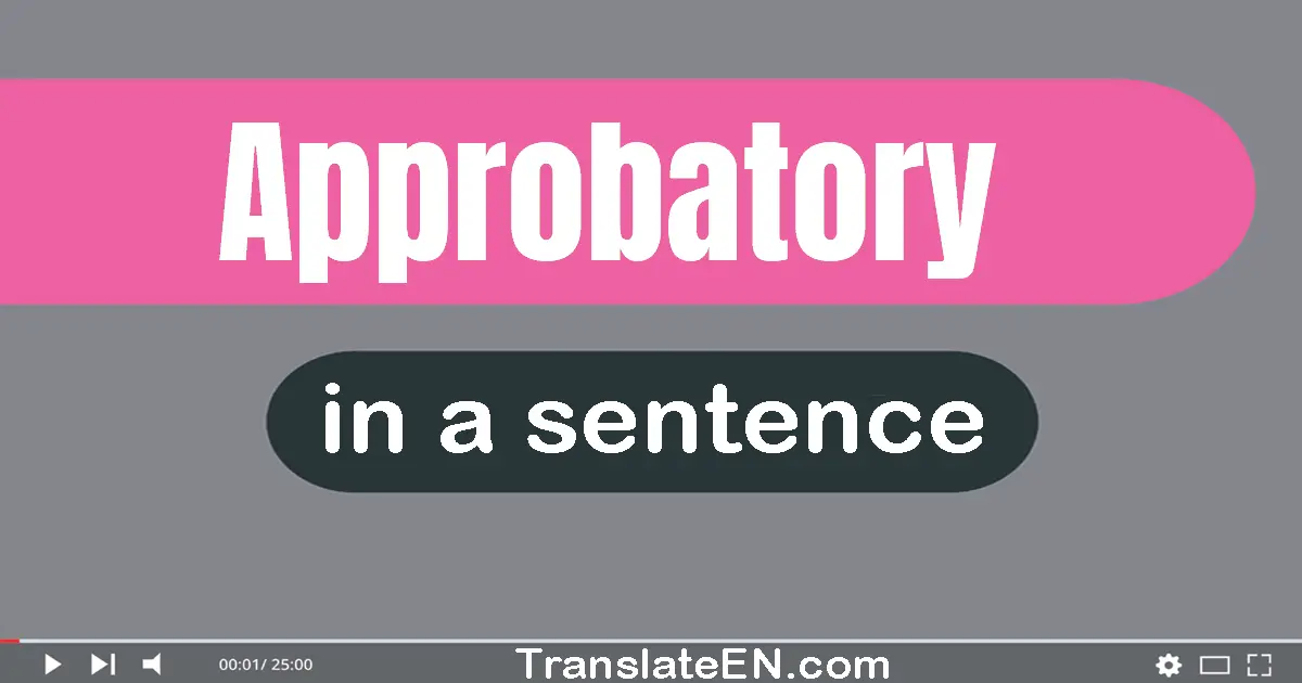 Use "approbatory" in a sentence | "approbatory" sentence examples