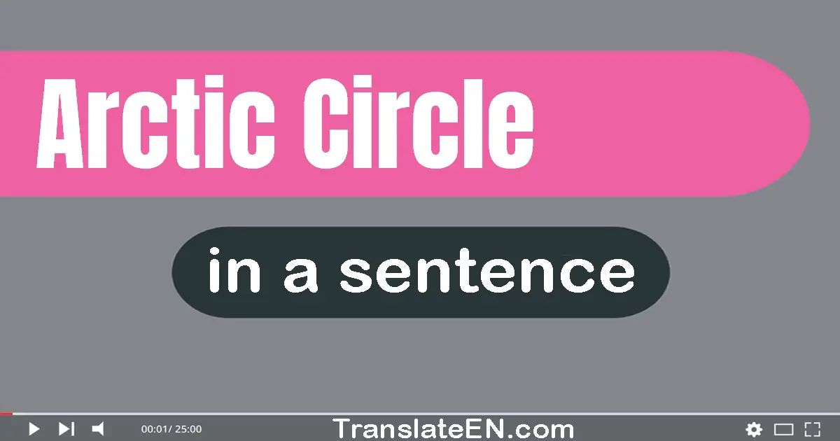 Use "arctic circle" in a sentence | "arctic circle" sentence examples