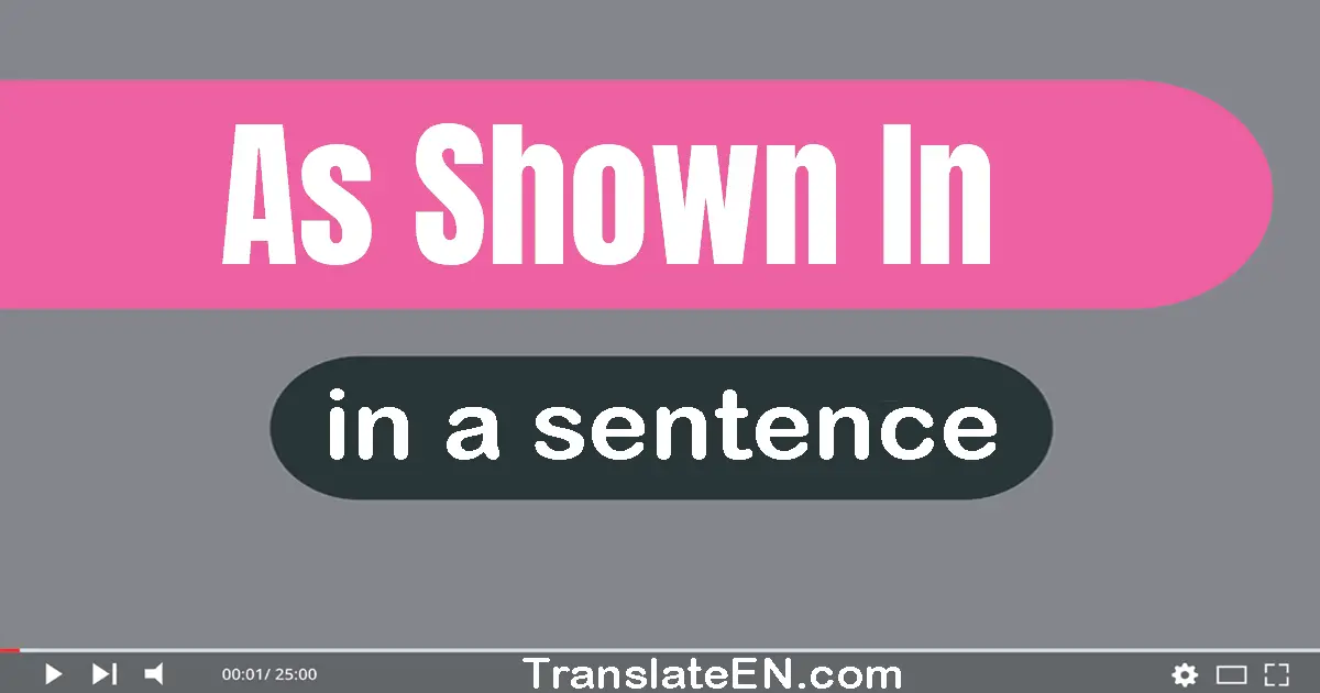 Use "as shown in" in a sentence | "as shown in" sentence examples