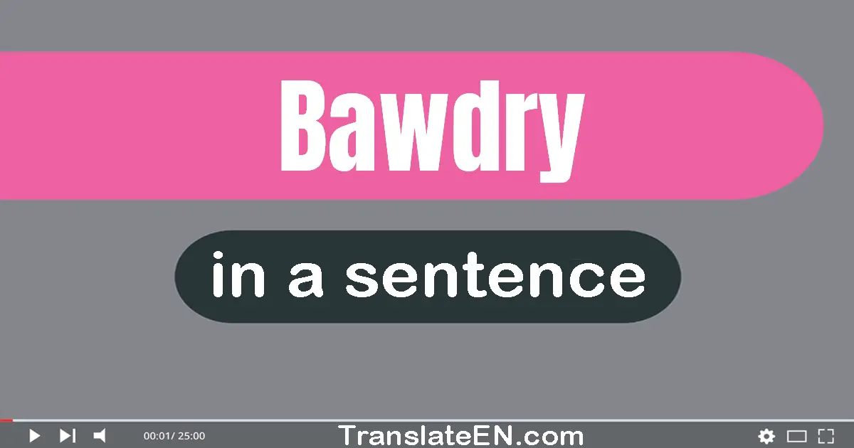 Use "bawdry" in a sentence | "bawdry" sentence examples