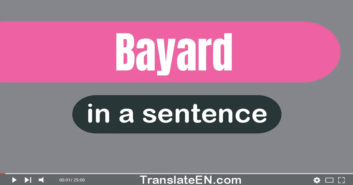 Use "bayard" in a sentence | "bayard" sentence examples