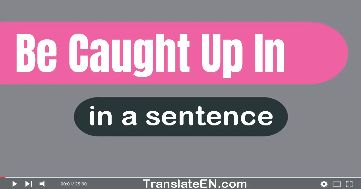 Use "be caught up in" in a sentence | "be caught up in" sentence examples