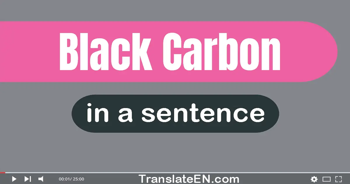 Use "black carbon" in a sentence | "black carbon" sentence examples