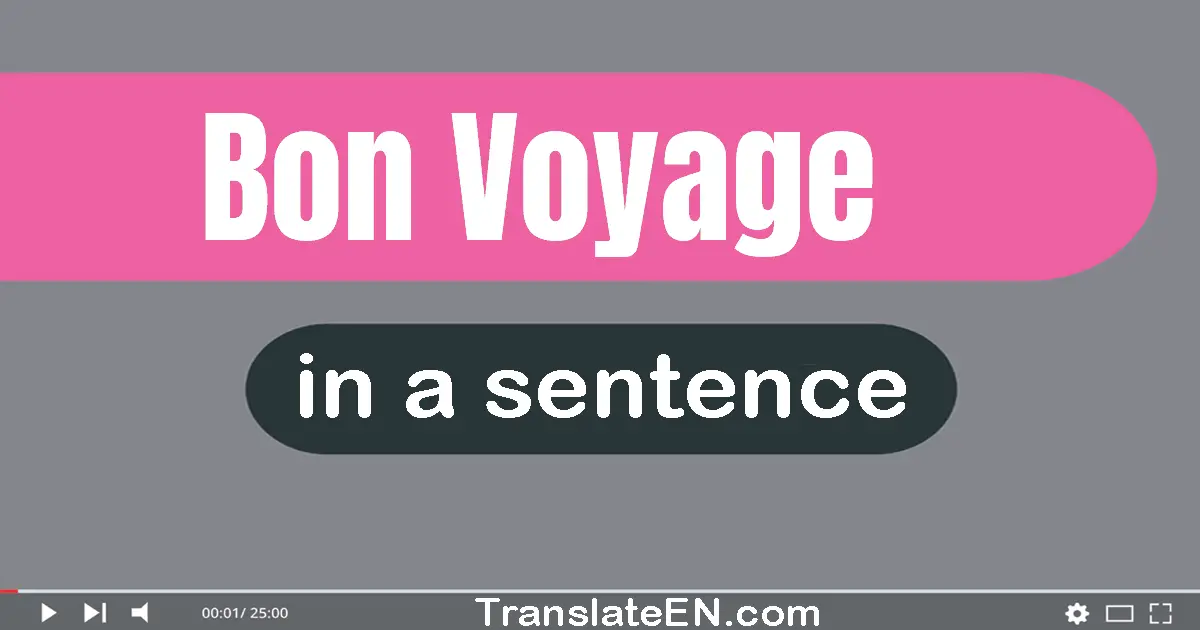 bon voyage usage in a sentence
