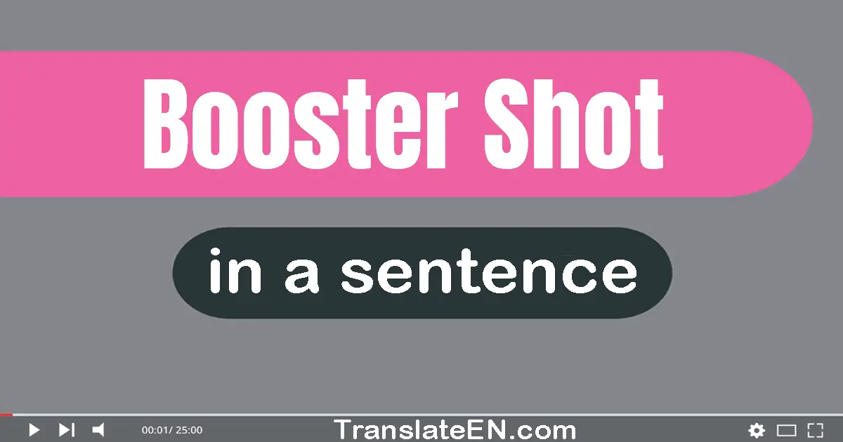 Use "booster shot" in a sentence | "booster shot" sentence examples