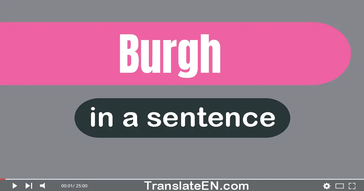 Use "burgh" in a sentence | "burgh" sentence examples