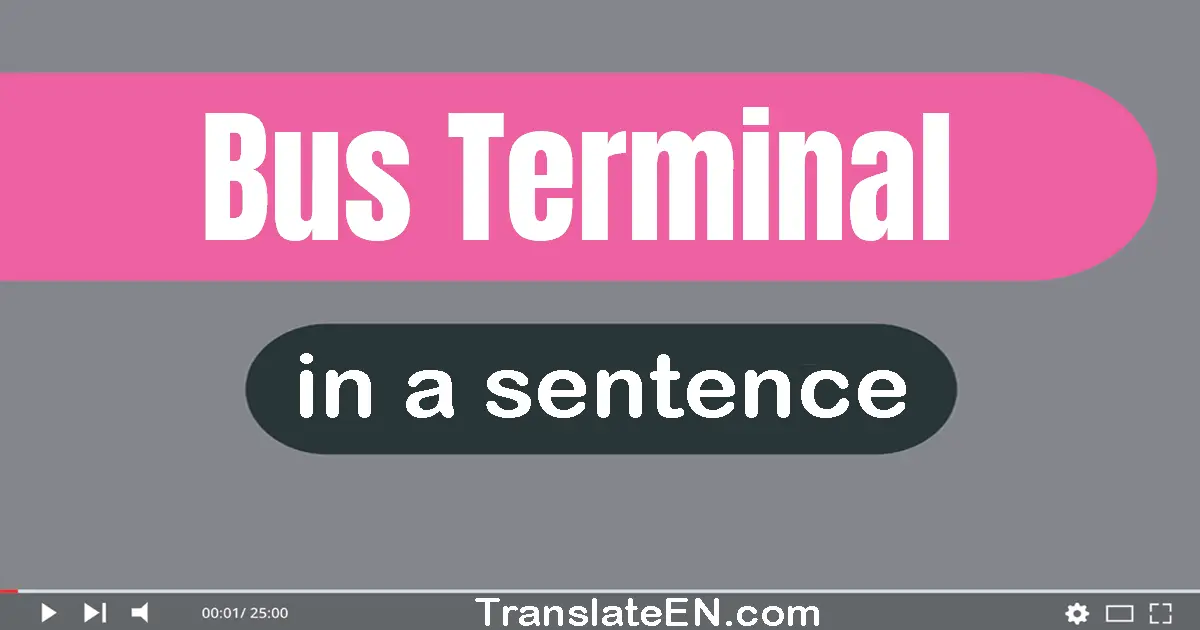 Use "bus terminal" in a sentence | "bus terminal" sentence examples