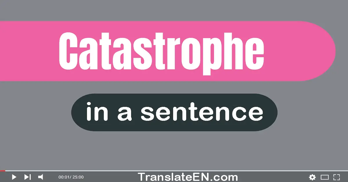 Use "catastrophe" in a sentence | "catastrophe" sentence examples