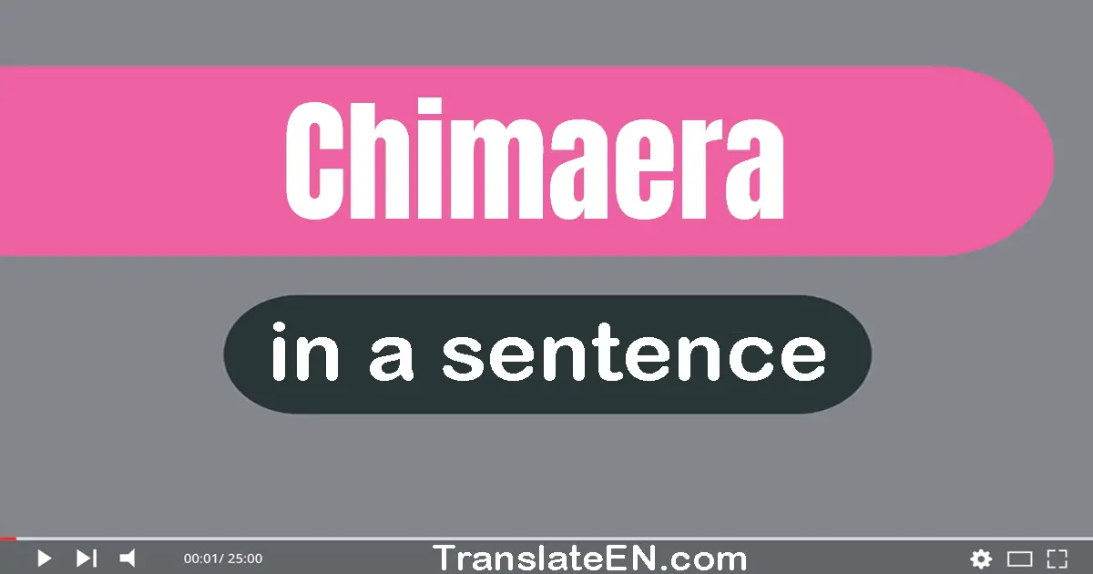 Use "chimaera" in a sentence | "chimaera" sentence examples