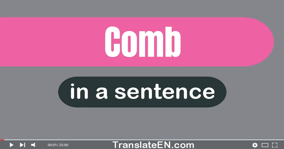 Use "comb" in a sentence | "comb" sentence examples
