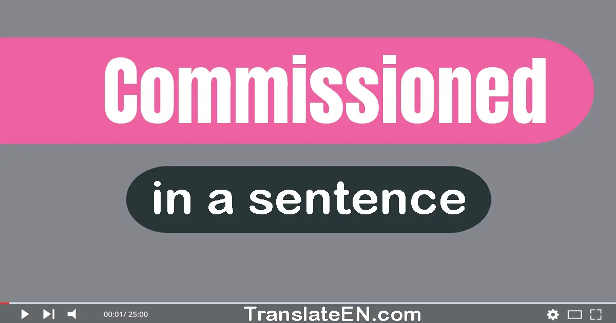 Use "commissioned" in a sentence | "commissioned" sentence examples