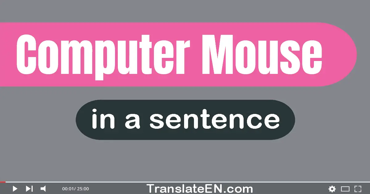 Use "computer mouse" in a sentence | "computer mouse" sentence examples