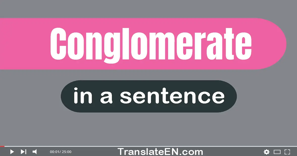 Use "conglomerate" in a sentence | "conglomerate" sentence examples