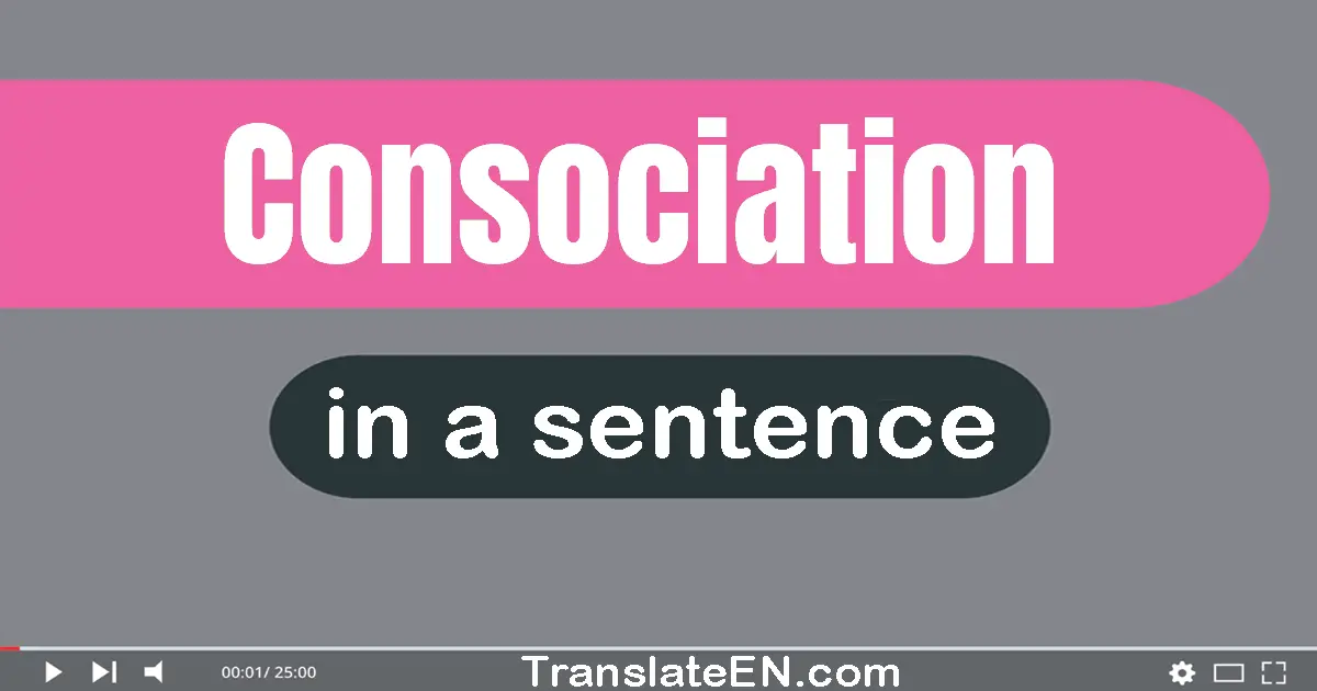 Use "consociation" in a sentence | "consociation" sentence examples