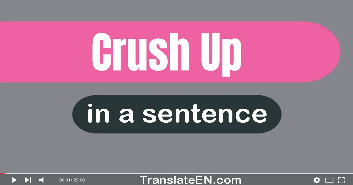 Use "crush up" in a sentence | "crush up" sentence examples