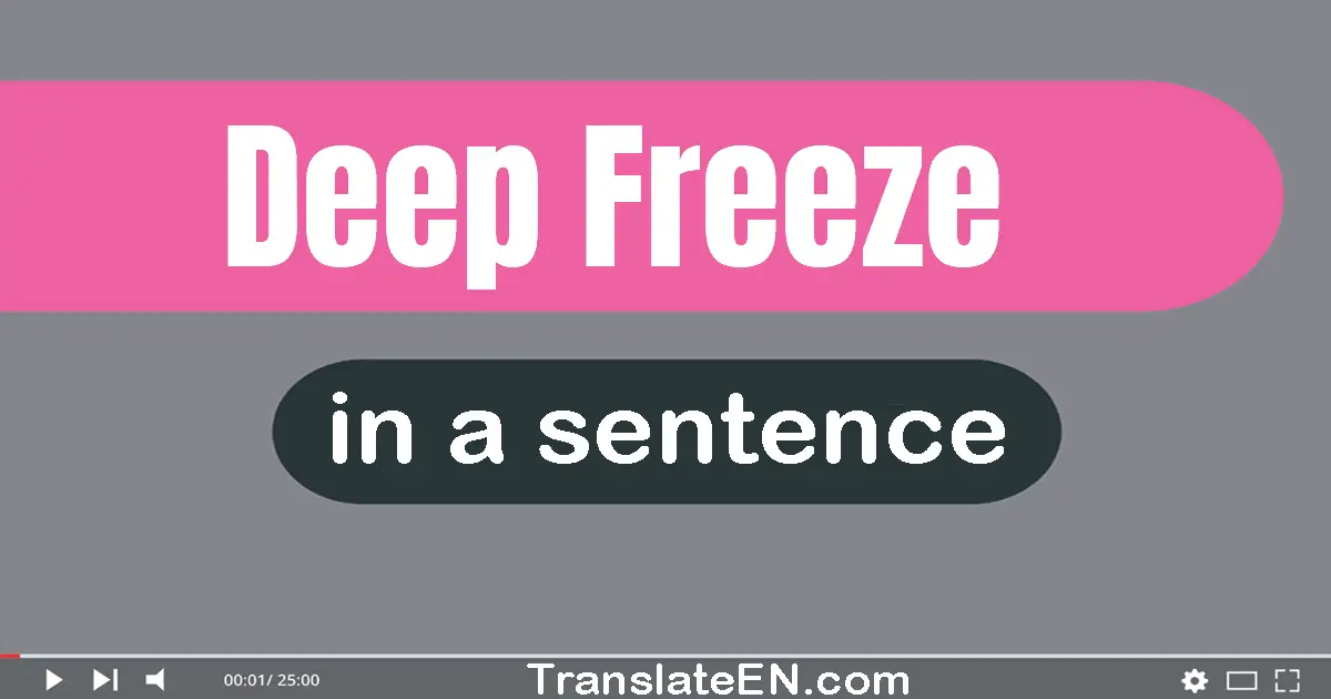 Use "deep-freeze" in a sentence | "deep-freeze" sentence examples