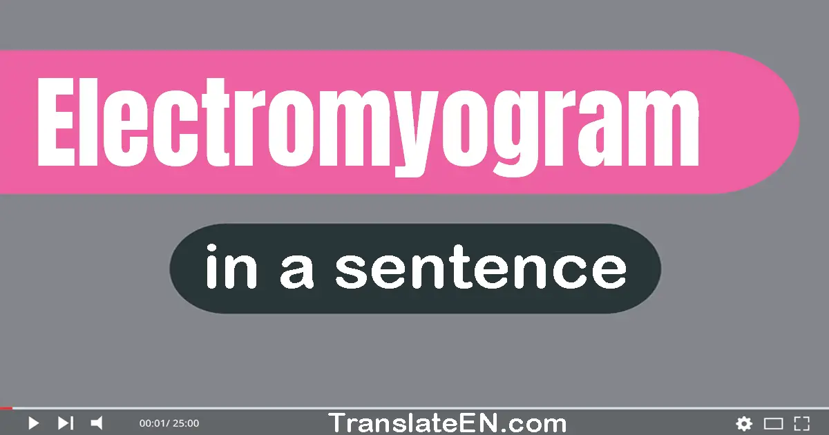 Use "electromyogram" in a sentence | "electromyogram" sentence examples