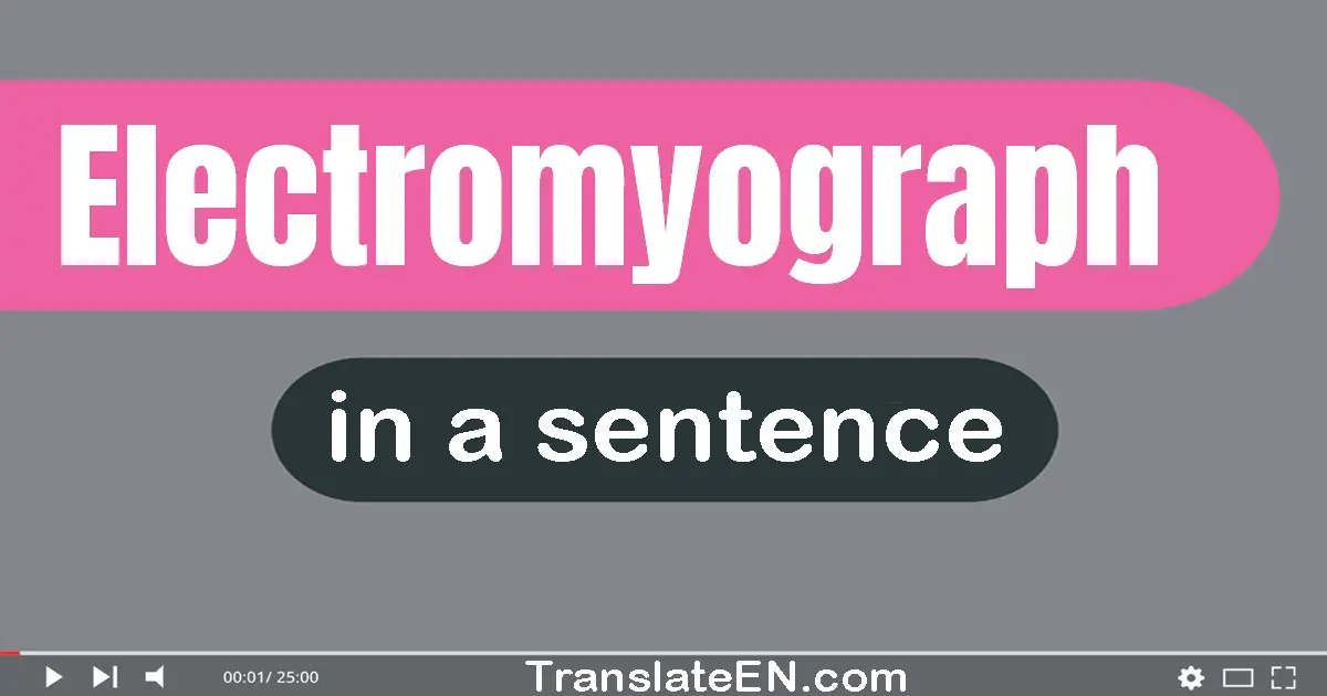 Use "electromyograph" in a sentence | "electromyograph" sentence examples