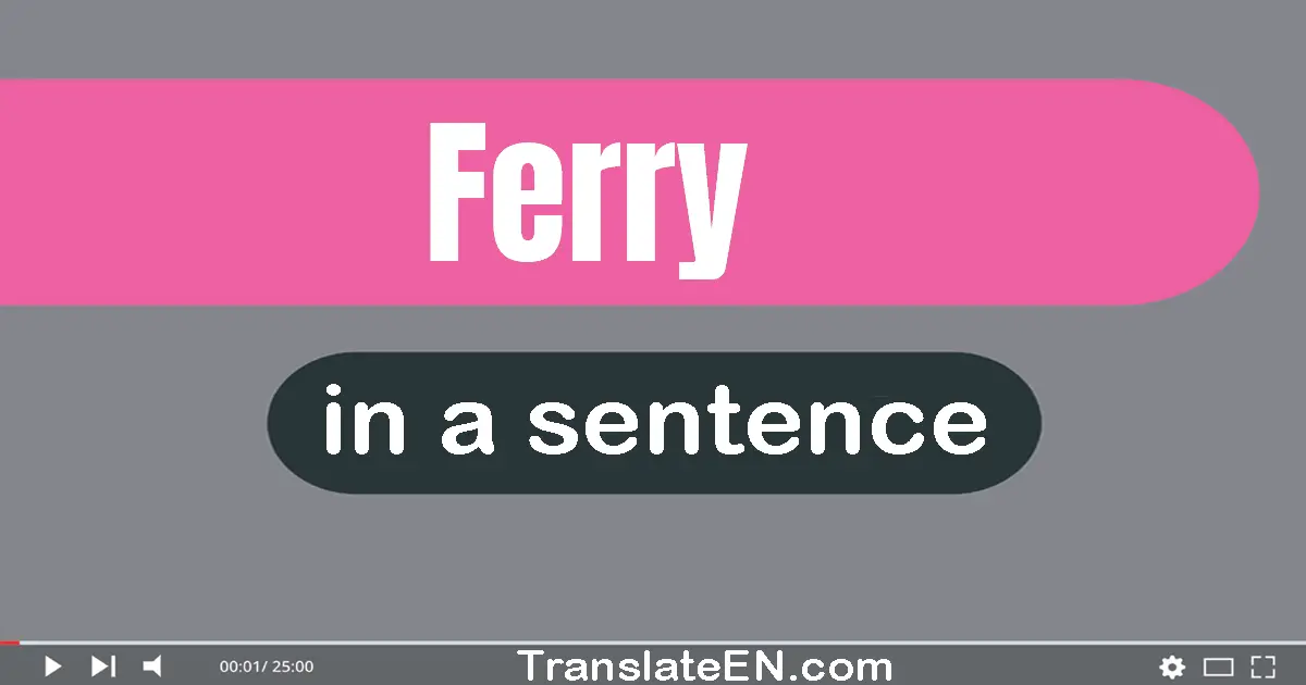 Use "ferry" in a sentence | "ferry" sentence examples