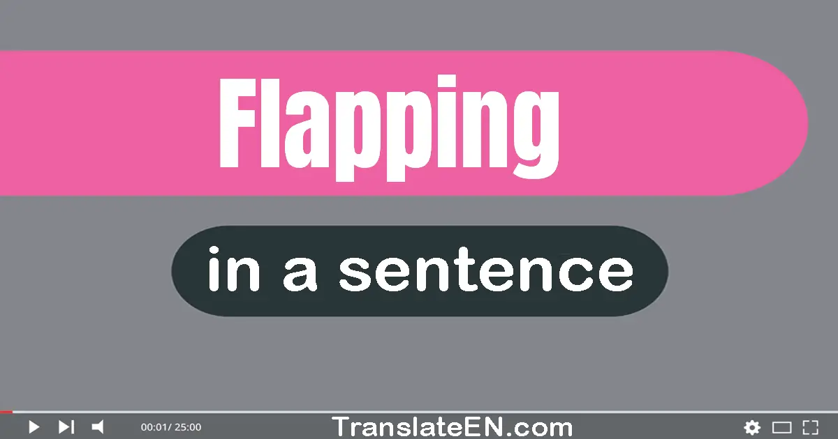 Use "flapping" in a sentence | "flapping" sentence examples