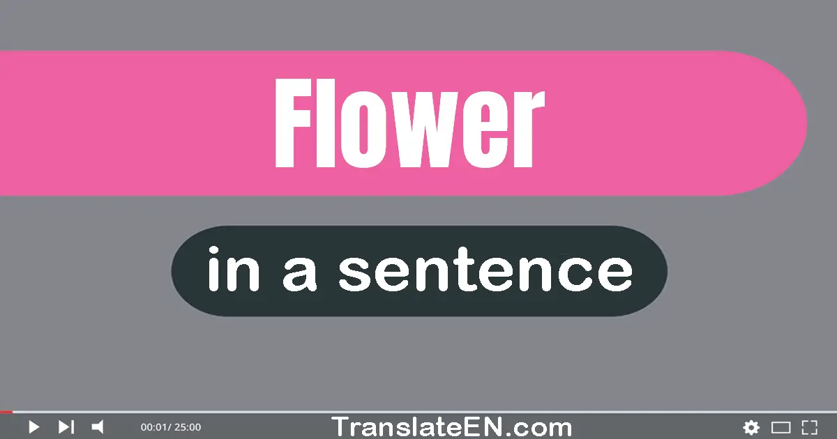 Use "flower" in a sentence | "flower" sentence examples