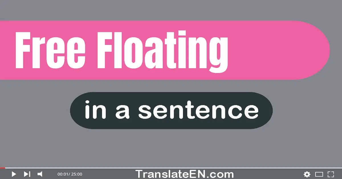 Use "free-floating" in a sentence | "free-floating" sentence examples