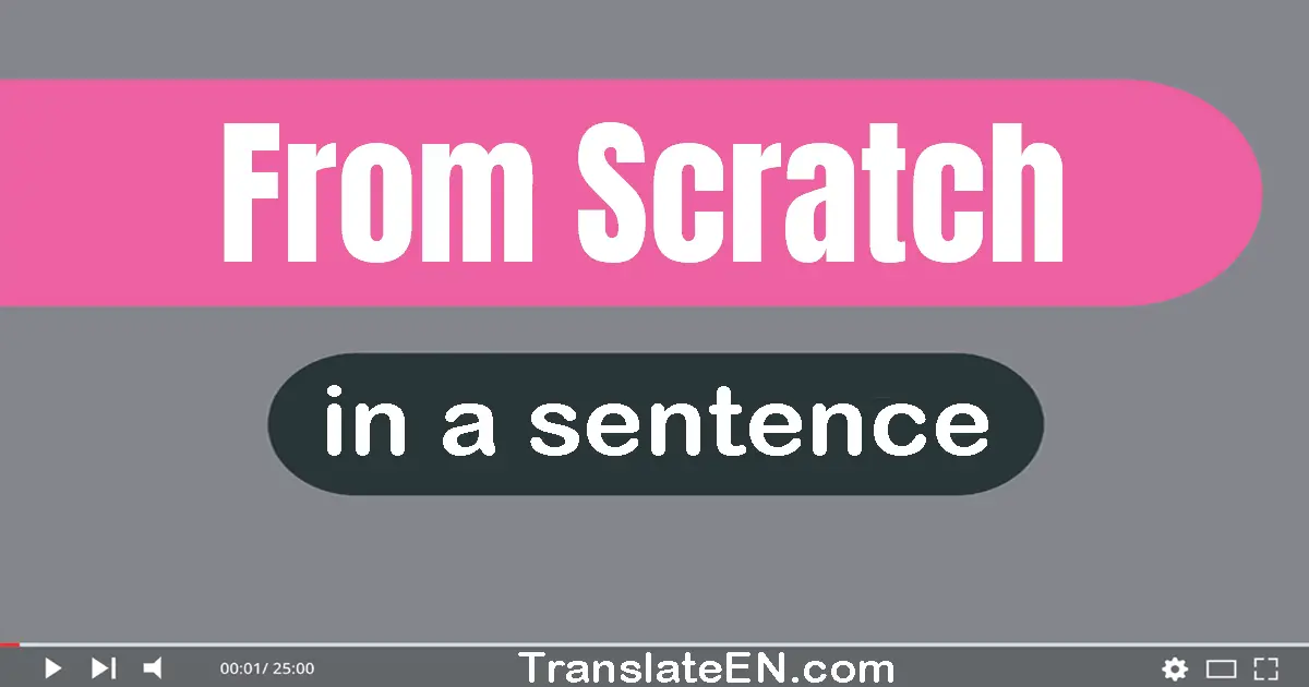 Use "from scratch" in a sentence | "from scratch" sentence examples