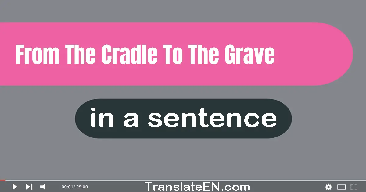Use "from the cradle to the grave" in a sentence | "from the cradle to the grave" sentence examples