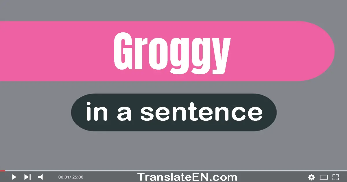 Use "groggy" in a sentence | "groggy" sentence examples