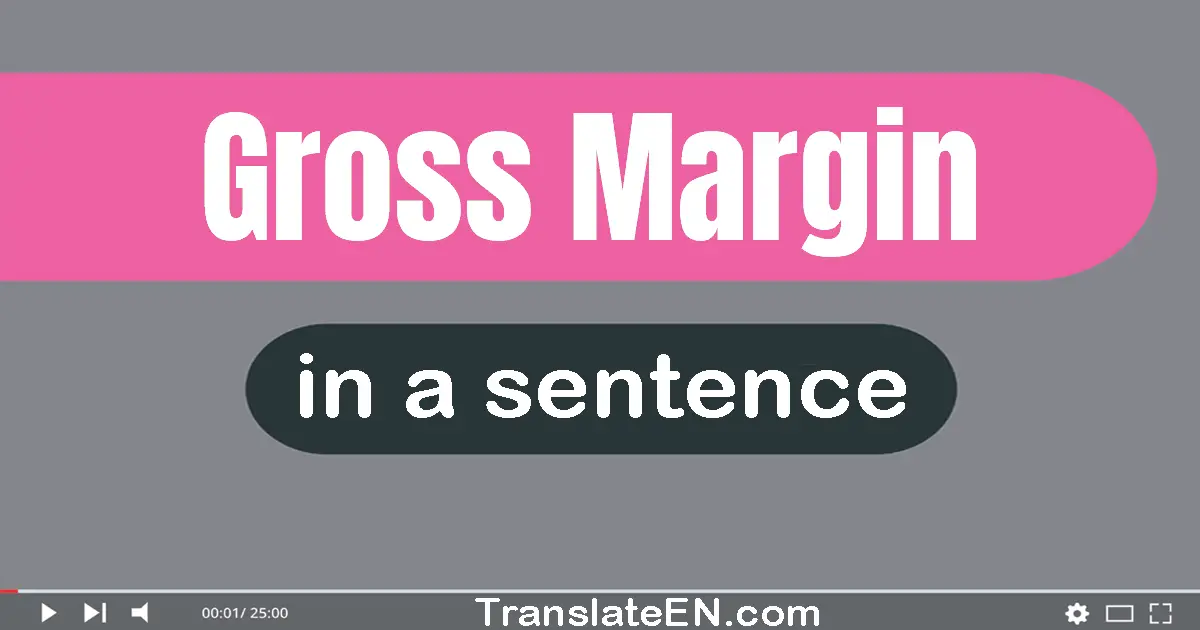 Use "gross margin" in a sentence | "gross margin" sentence examples