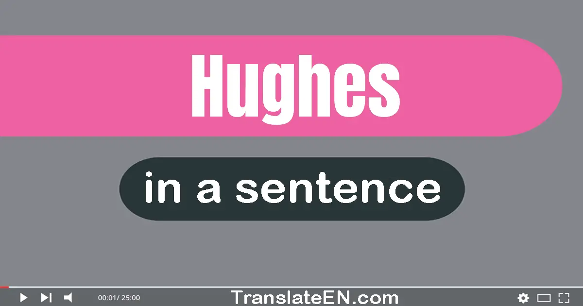 Use "hughes" in a sentence | "hughes" sentence examples