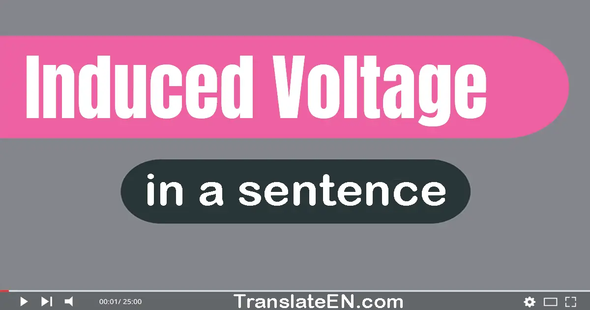 Use "induced voltage" in a sentence | "induced voltage" sentence examples