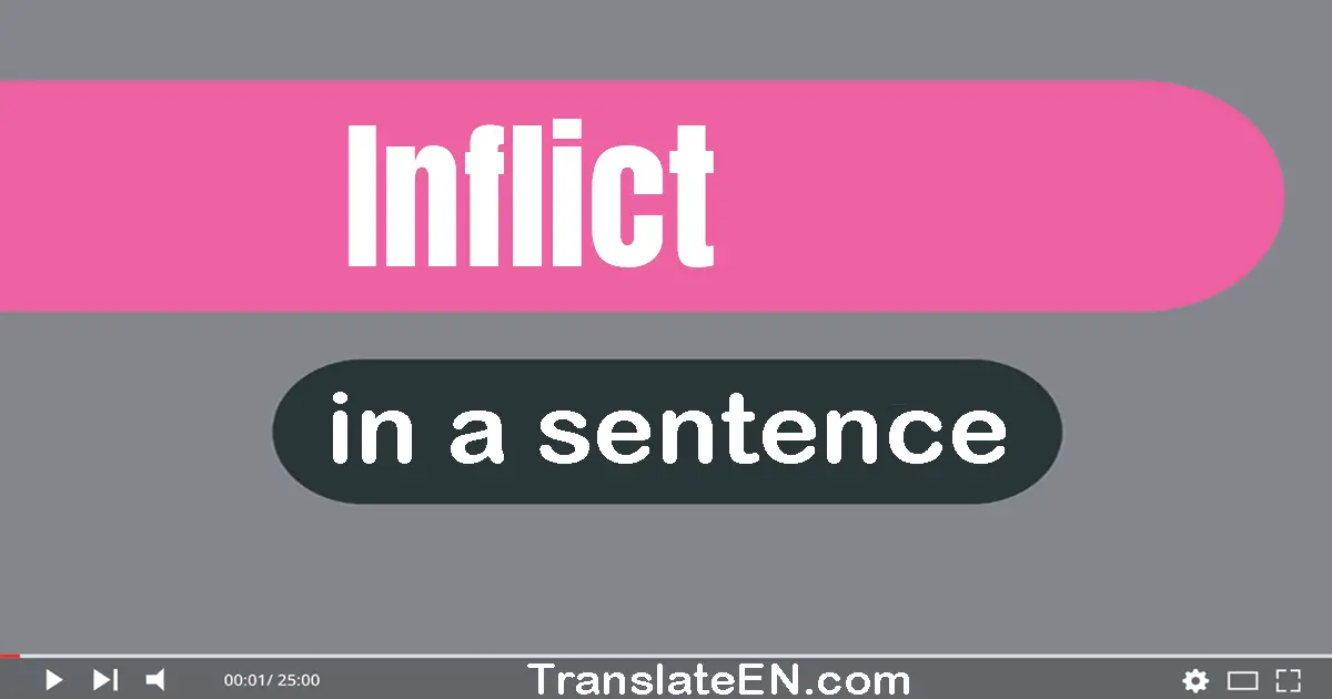 Use "inflict" in a sentence | "inflict" sentence examples