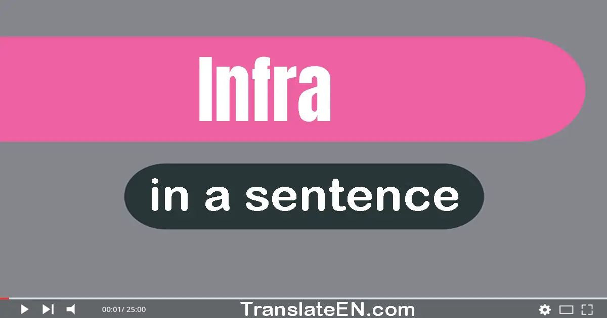 Use "infra" in a sentence | "infra" sentence examples