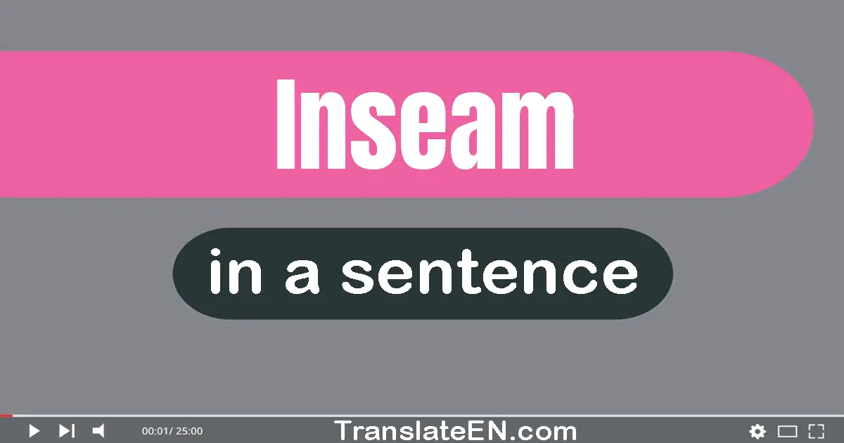 Use "inseam" in a sentence | "inseam" sentence examples