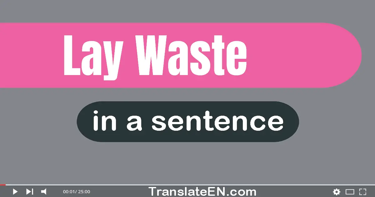 Use "lay waste" in a sentence | "lay waste" sentence examples