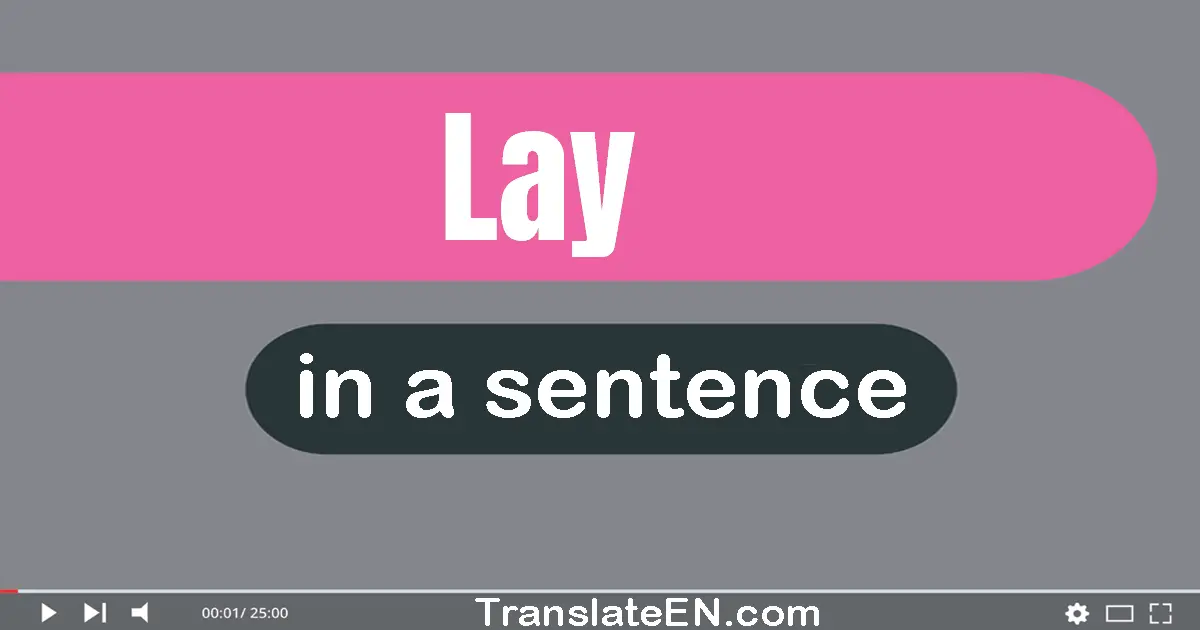 Use "lay" in a sentence | "lay" sentence examples