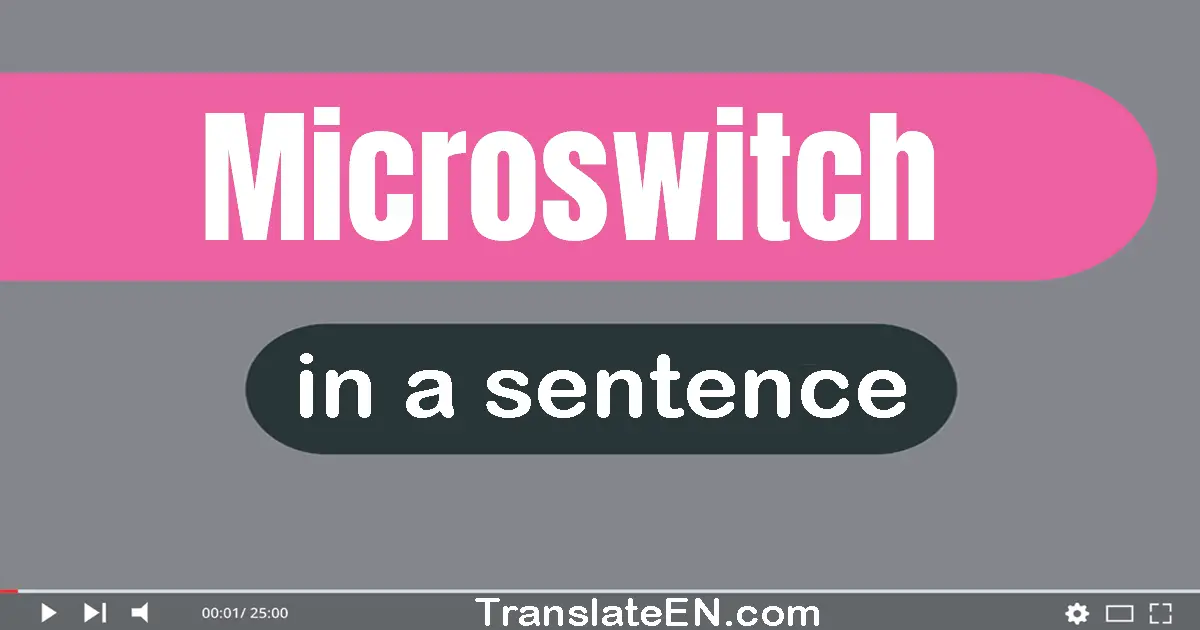 Use "microswitch" in a sentence | "microswitch" sentence examples